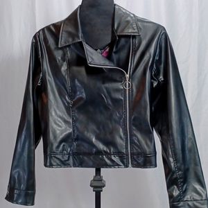 Rave Vintage Women's Black "Angels Motorcycle" Jacket Size Med. $45